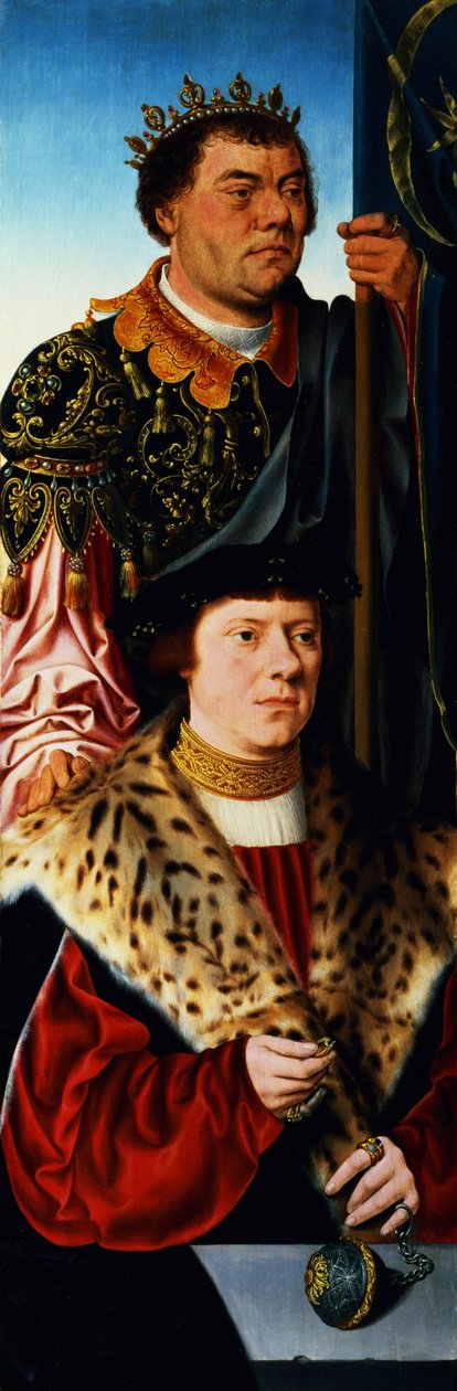 St. Maurice (vänster panel av en triptyk) av Bartholomaeus Bruyn