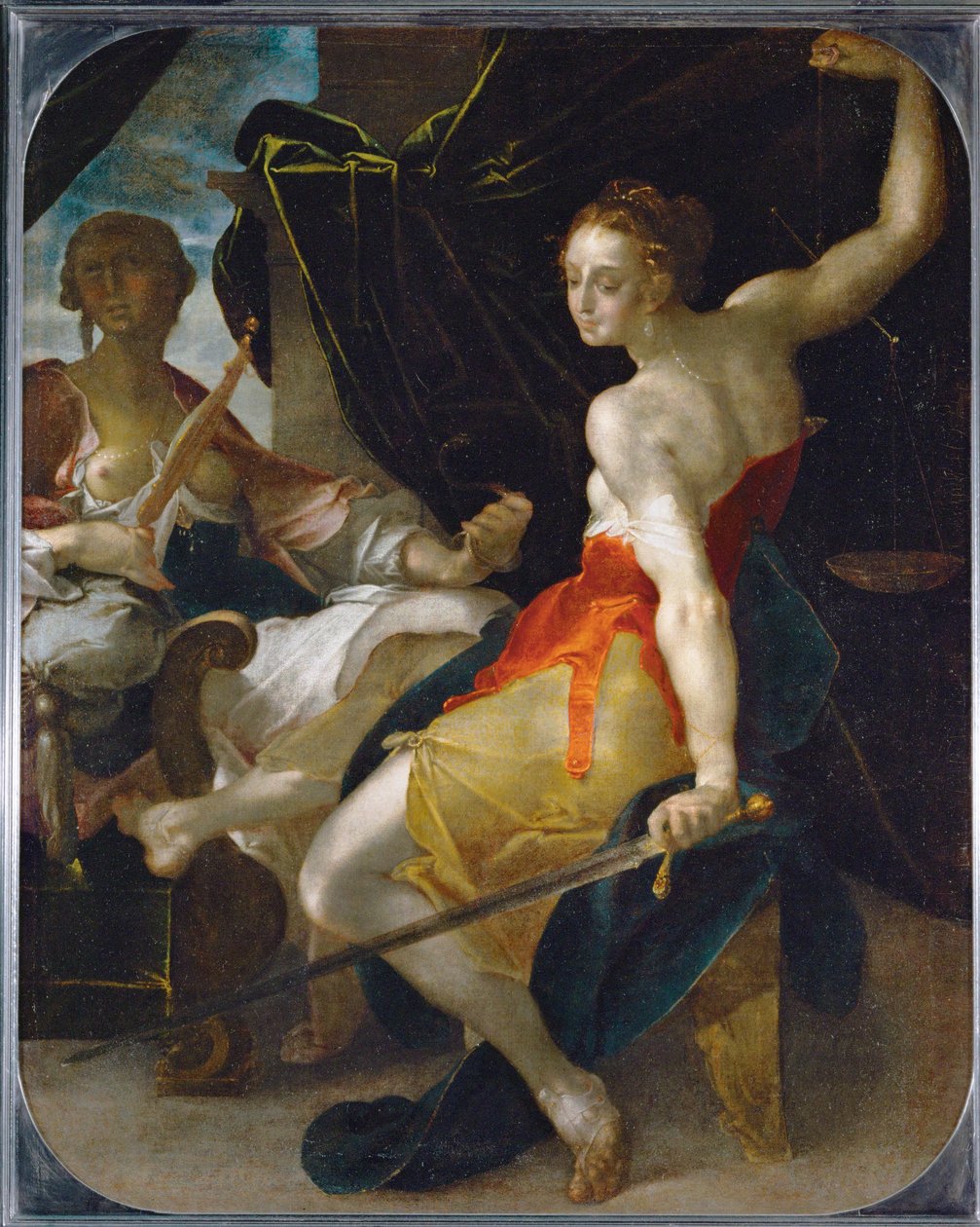 En allegori över rättvisan... av Bartholomaeus Spranger