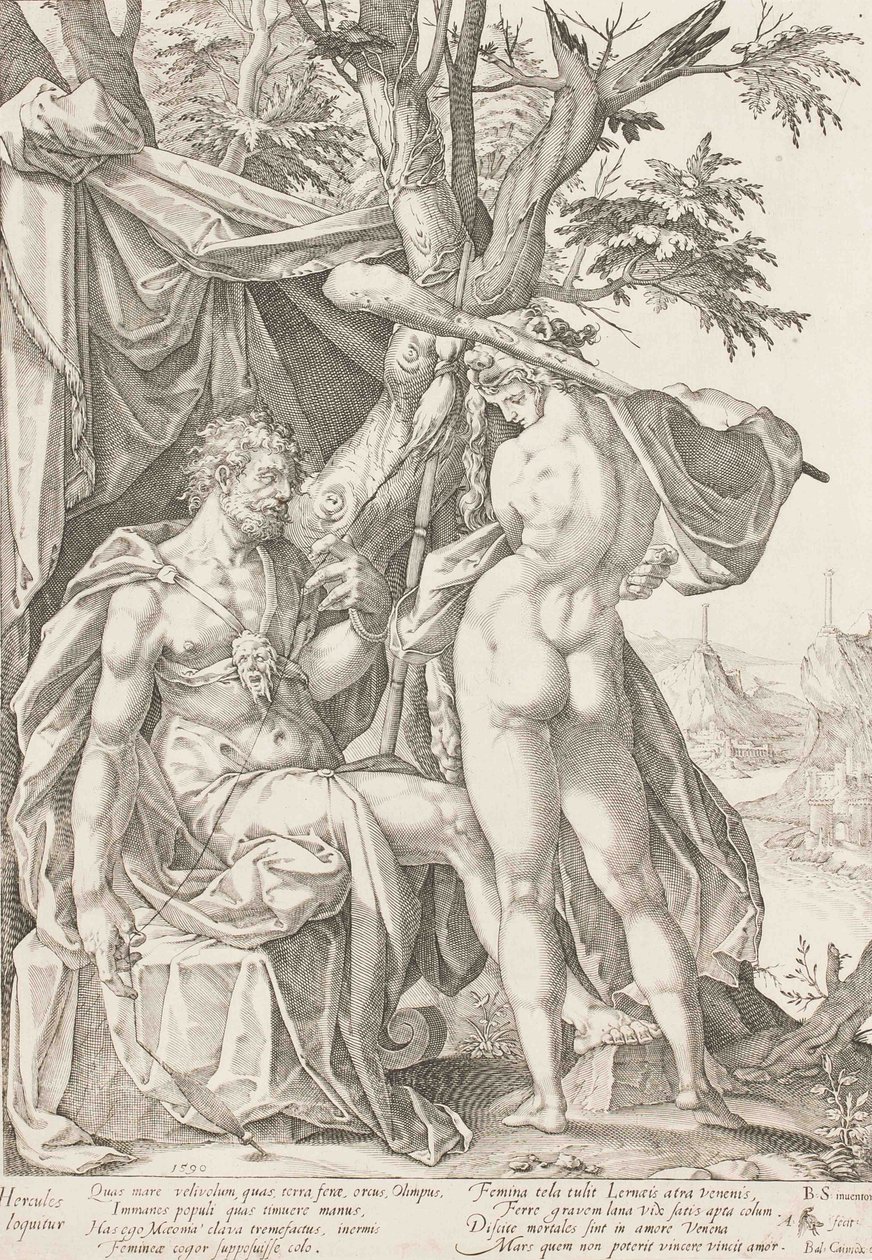 Hercules och Omphale, 1590 av Bartholomaeus Spranger