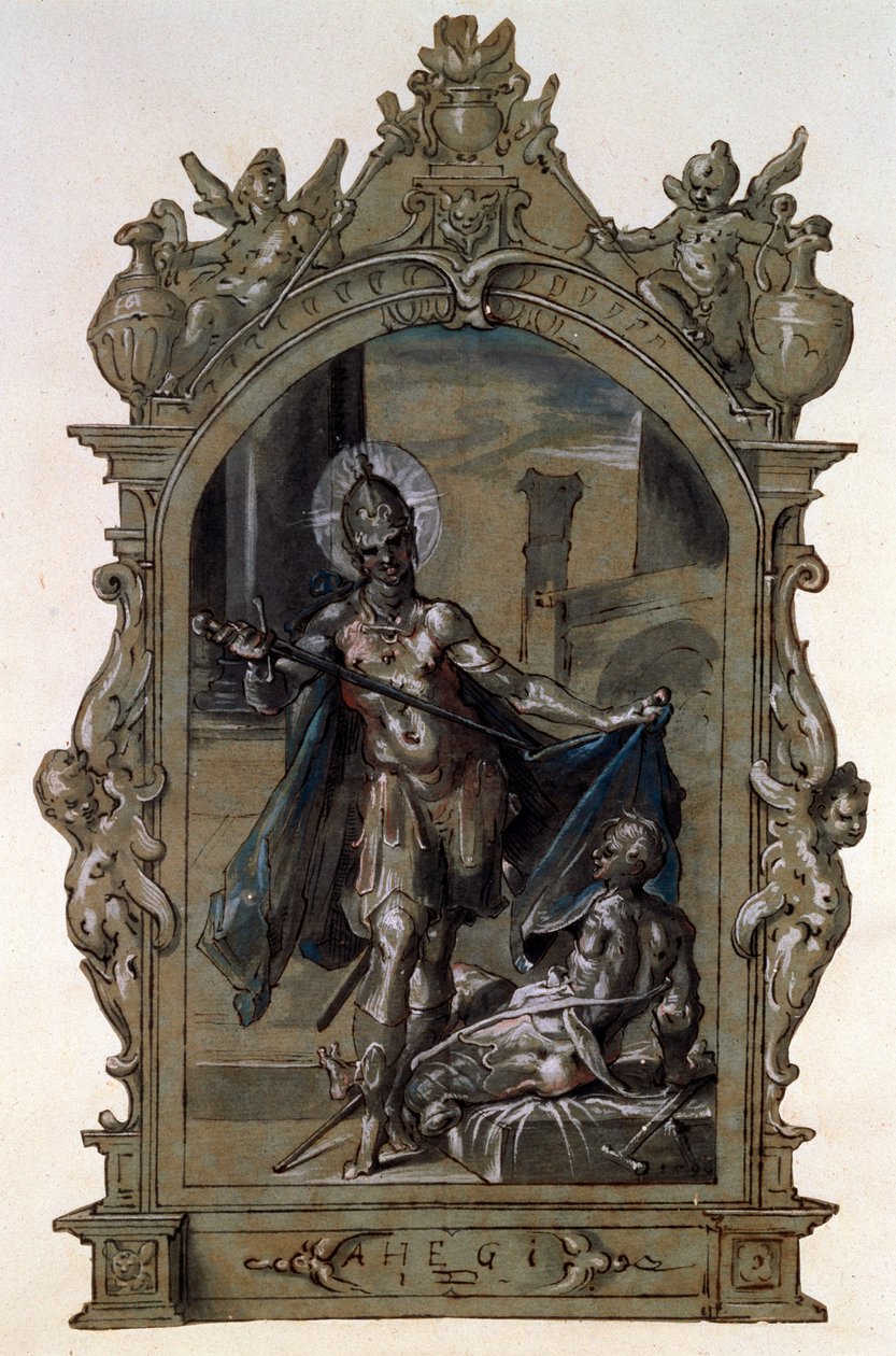 Sankt Martin och en tiggare, 1596. av Bartholomaeus Spranger