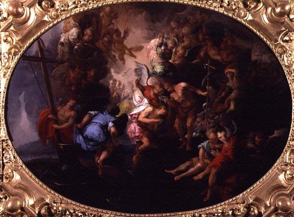 Kristi dop (olja på duk) av Bartholomaeus Spranger