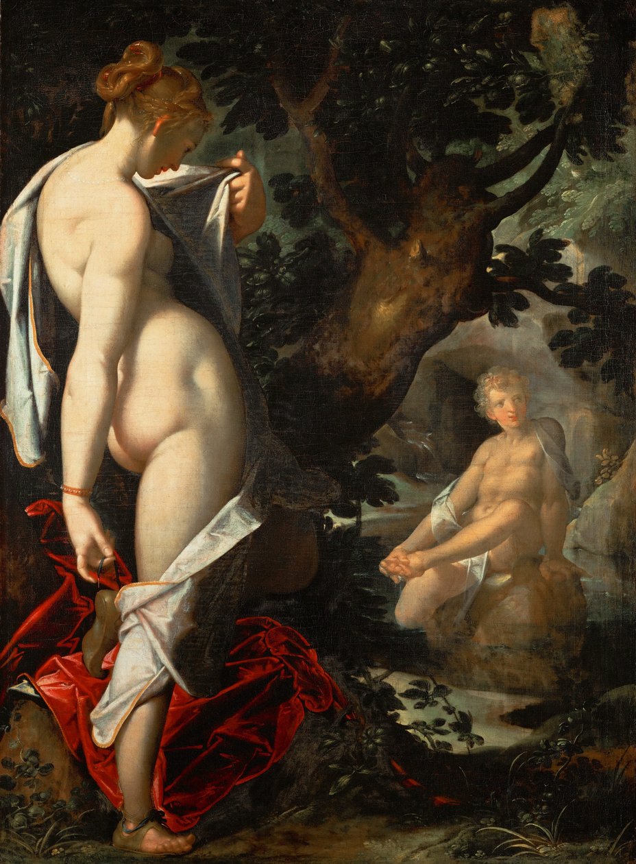 Nymfen Salmacis och Hermafroditus, ca 1580-1582 av Bartholomaeus Spranger