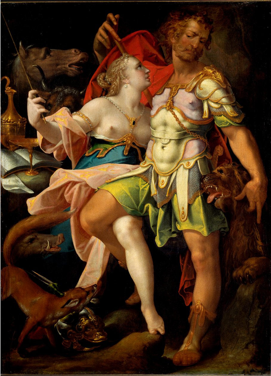 Magikern Ulysses och Circe (målning av Bartholomaeus Spranger