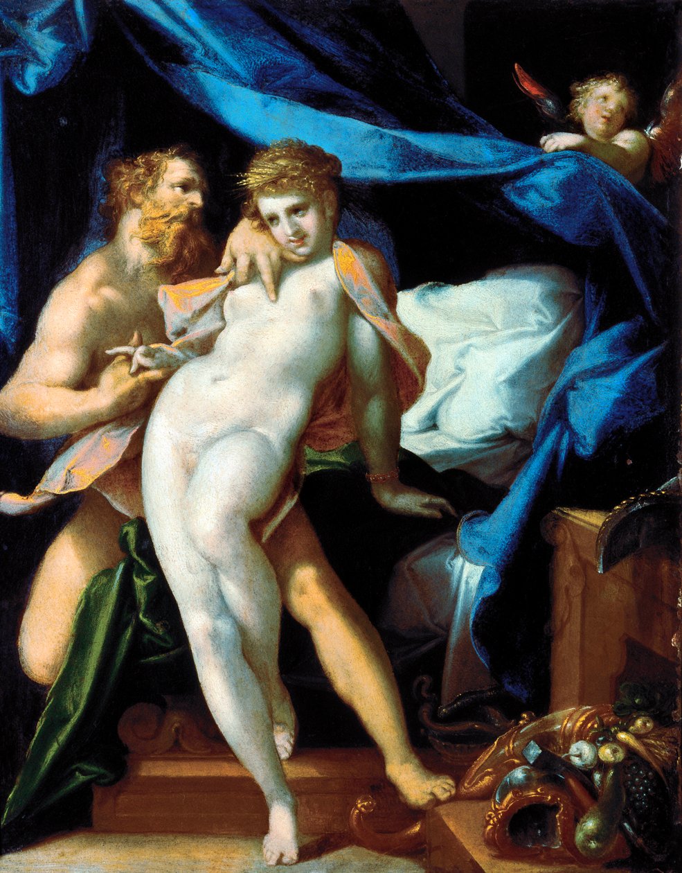 Venus och Maia av Bartholomaeus Spranger