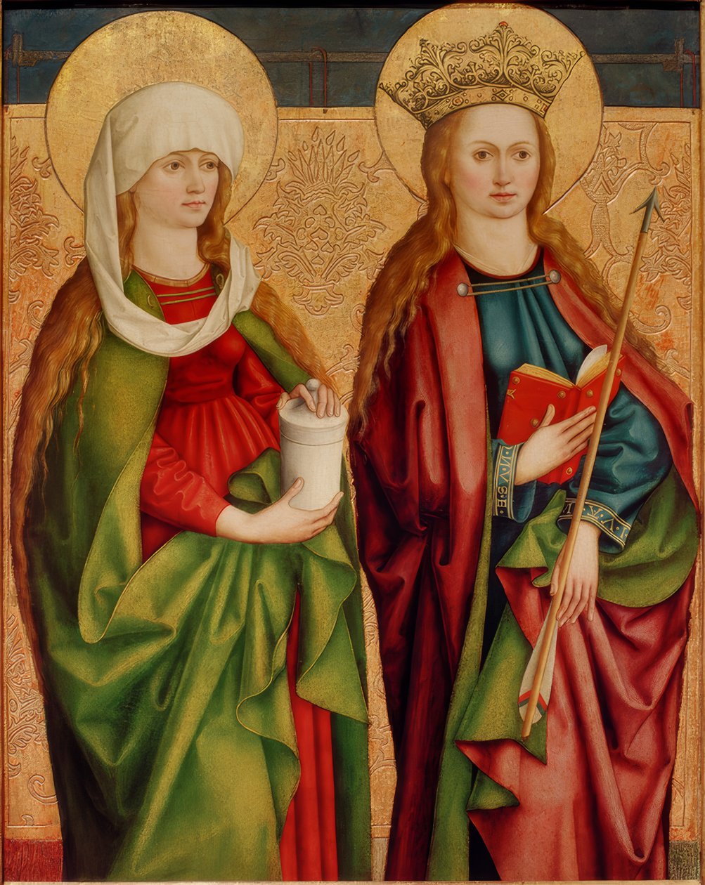 Hl. Maria Magdalena u. Ursula av Bartholomäus Zeitblom