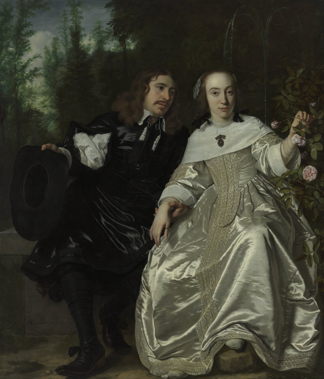 Abraham del Court och hans hustru Maria de Kaersgieter av Bartholomeus van der Helst