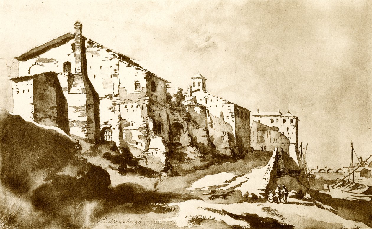Ripa Grande i Rom av Bartholomeus Breenbergh