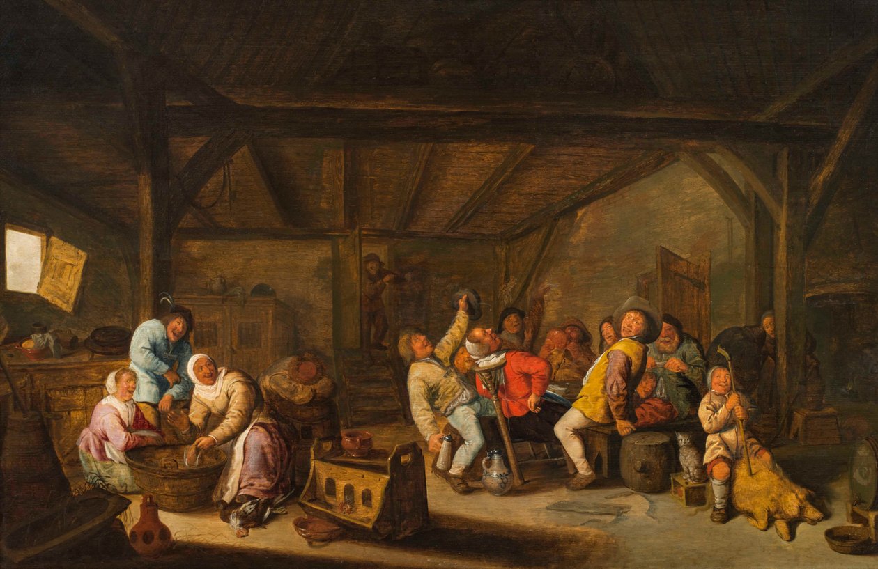 Tolfte natten, 1600-talet av Bartholomeus Molenaer