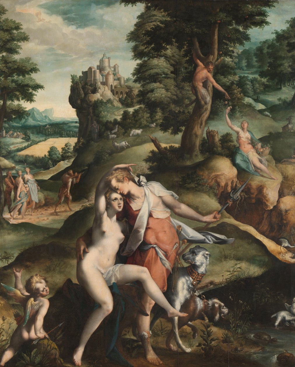 Venus och Adonis av Bartholomeus Spranger
