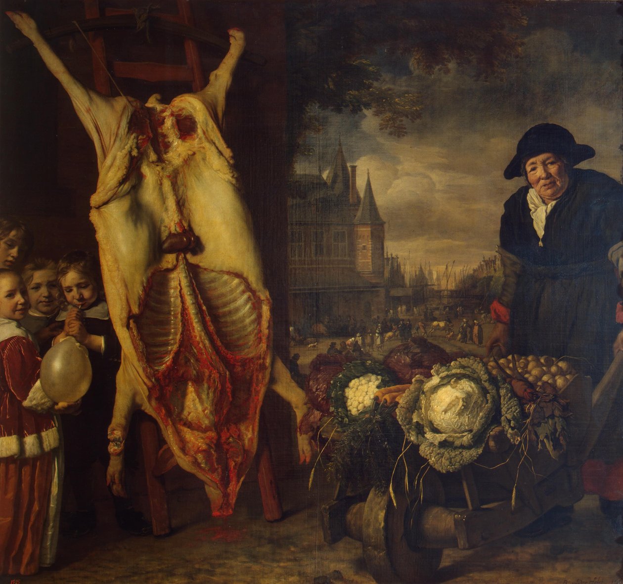 Nieuwmarkt i Amsterdam av Bartholomeus van der Helst