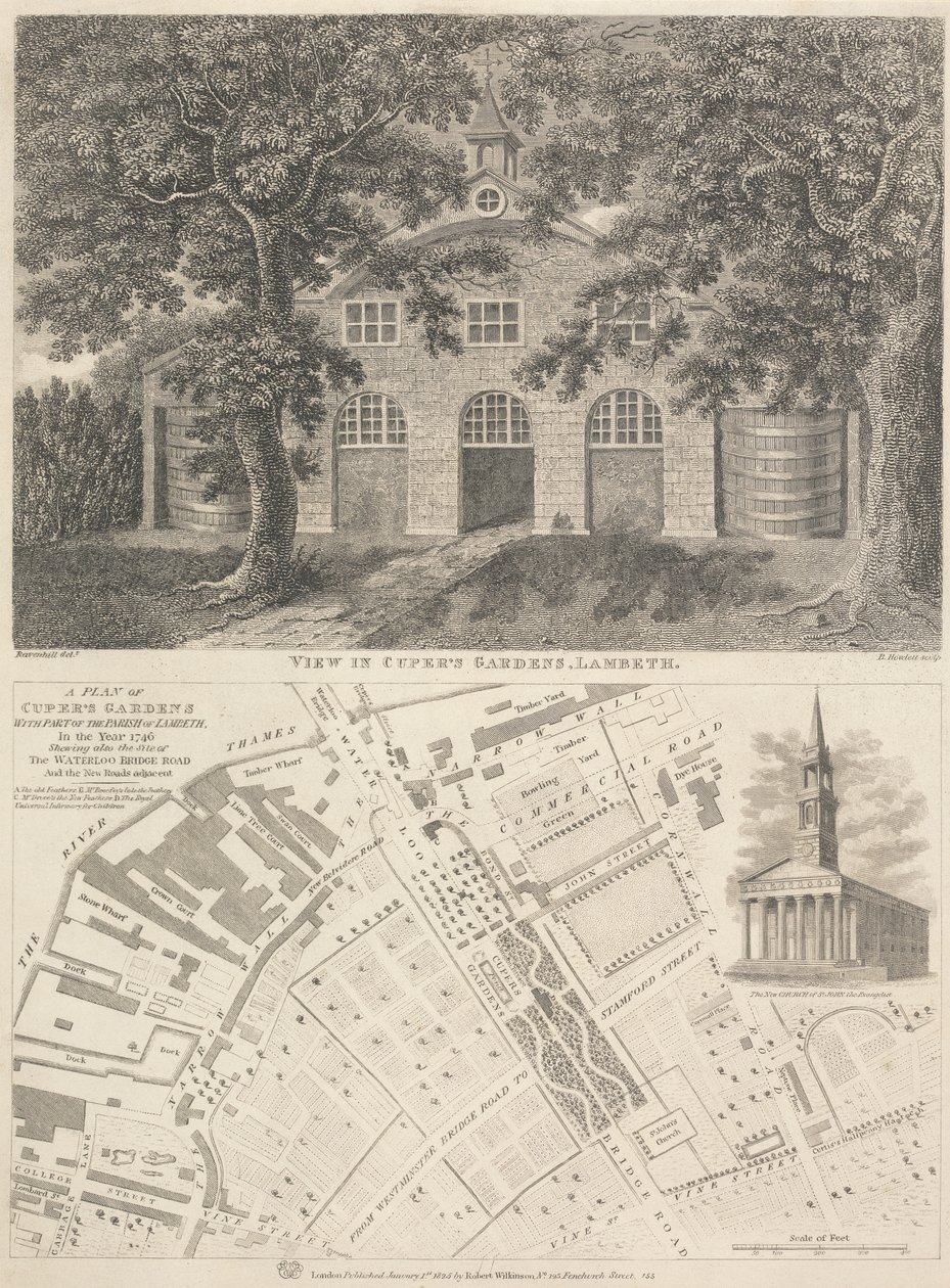 クーパーの庭園、Lambethswedish で表示します。 av Bartholomew Howlett