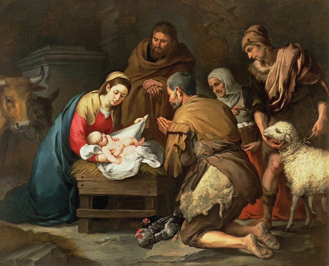 Herdarnas tillbedjan, c.1650 av Bartolomé Esteban Murillo