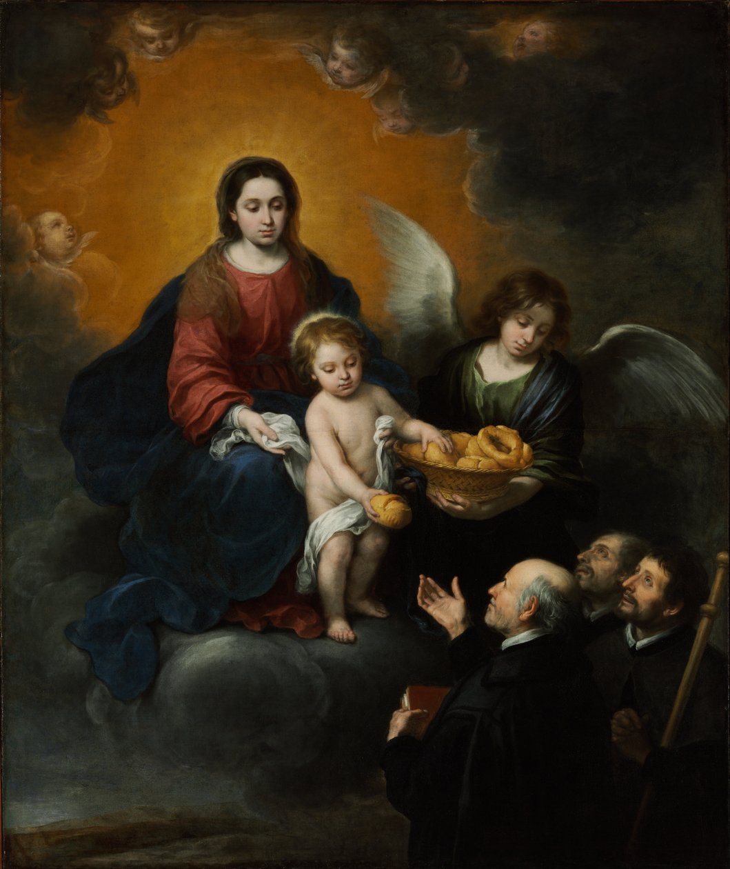The Infant Christ Distributing Bread to the Pilgrims av Bartolomé Esteban Murillo