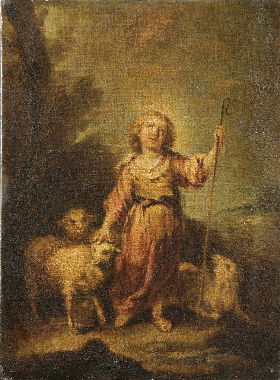 Barnet Kristus som den gode herden av Bartolomé Esteban Murillo