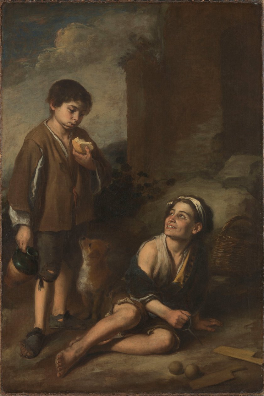 Två bondpojkar av Bartolomé Esteban Murillo