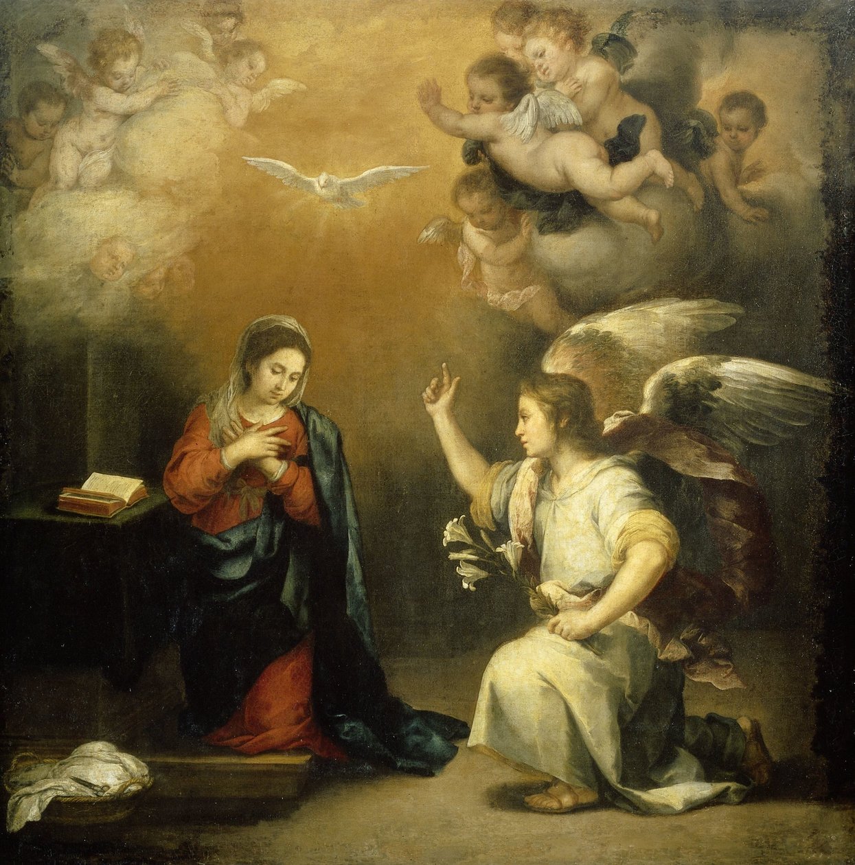 Bebådelse till Jungfrun av Bartolomé Esteban Murillo