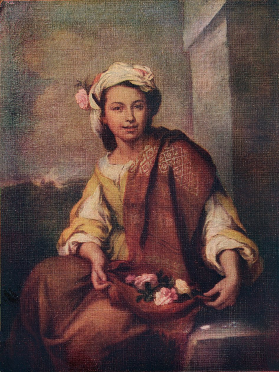 Blomstertjejen, 1665-70 av Bartolomé Esteban Murillo