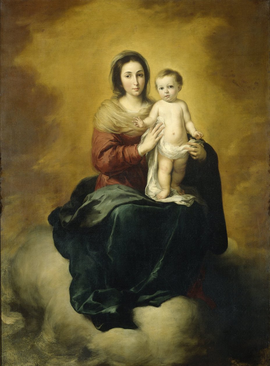 Jungfru och barn av Bartolomé Esteban Murillo