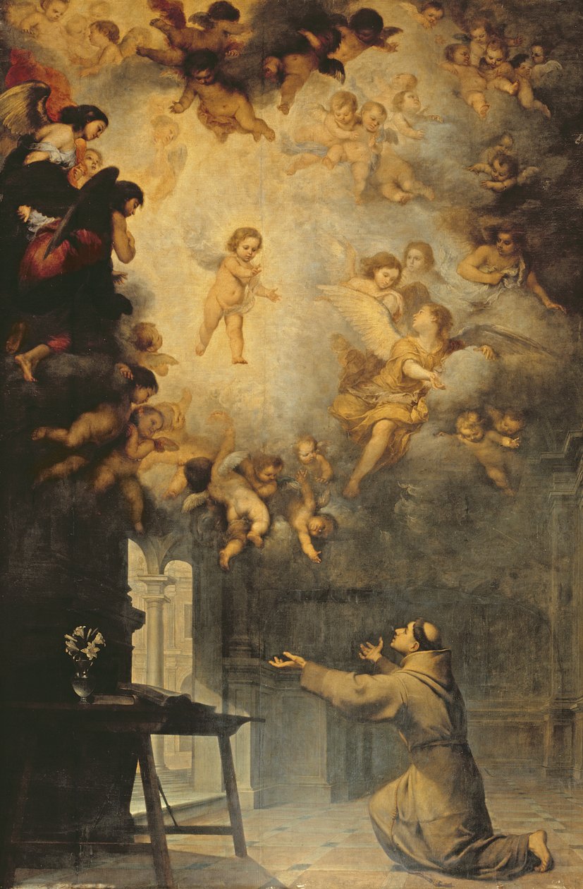 Vision av Sankt Antonius av Padua (1195-1231) av Bartolomé Esteban Murillo