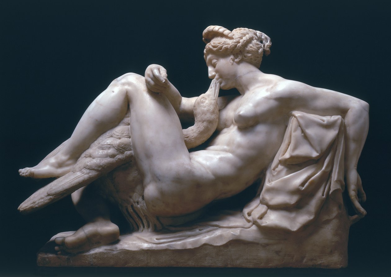 Leda och svanen (marmor) av Bartolomeo Ammannati