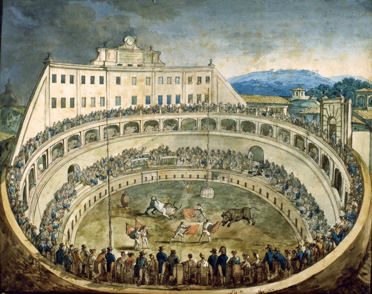 Tjurfäktning av Bartolomeo Pinelli