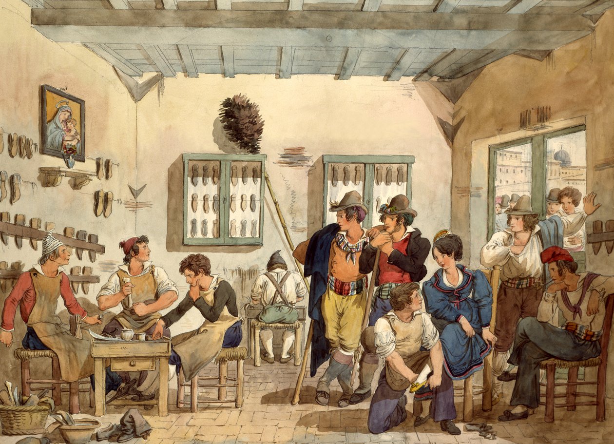 Skomakaraffär av Bartolomeo Pinelli