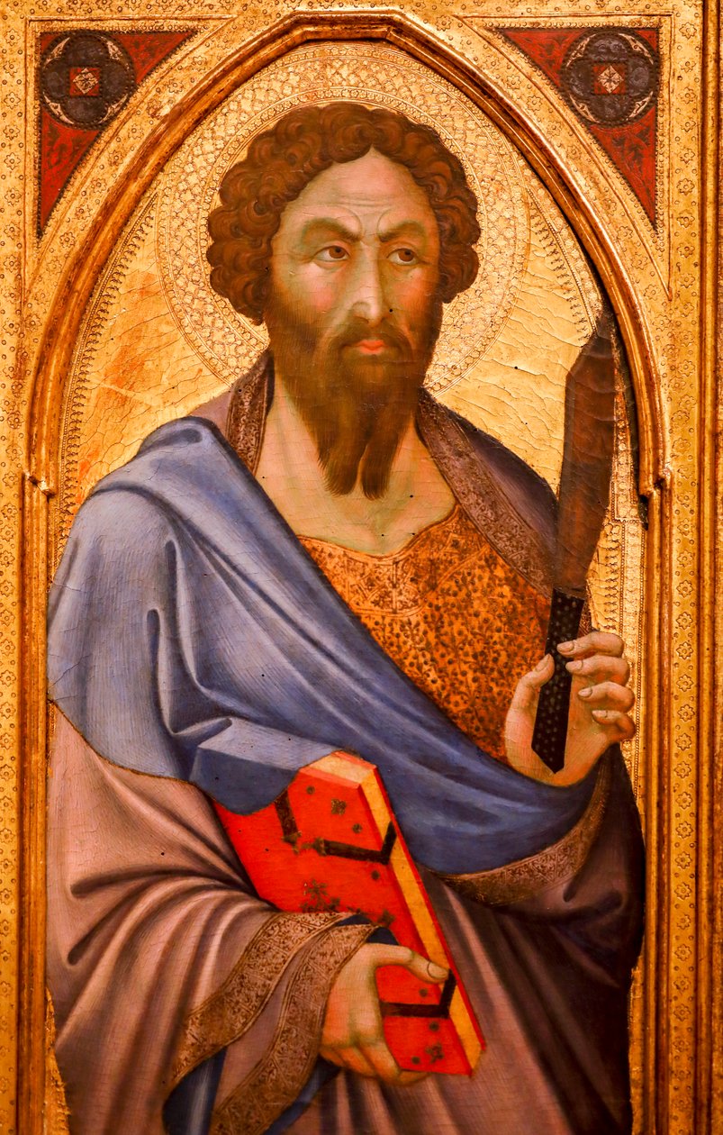 Sankt Bartolomeus. 1300-talet (Tempera på trä) av Bartolomeo Barini