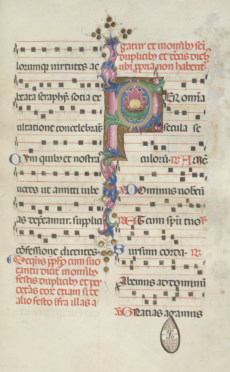 Missale: Fol. 184: Lövverk, 1469. av Bartolomeo Caporali