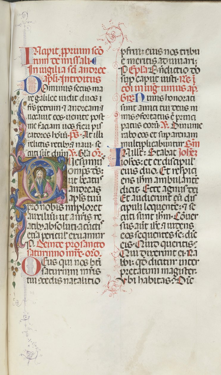 Missale: Fol. 259: Sankt Andreas, 1469 av Bartolomeo Caporali