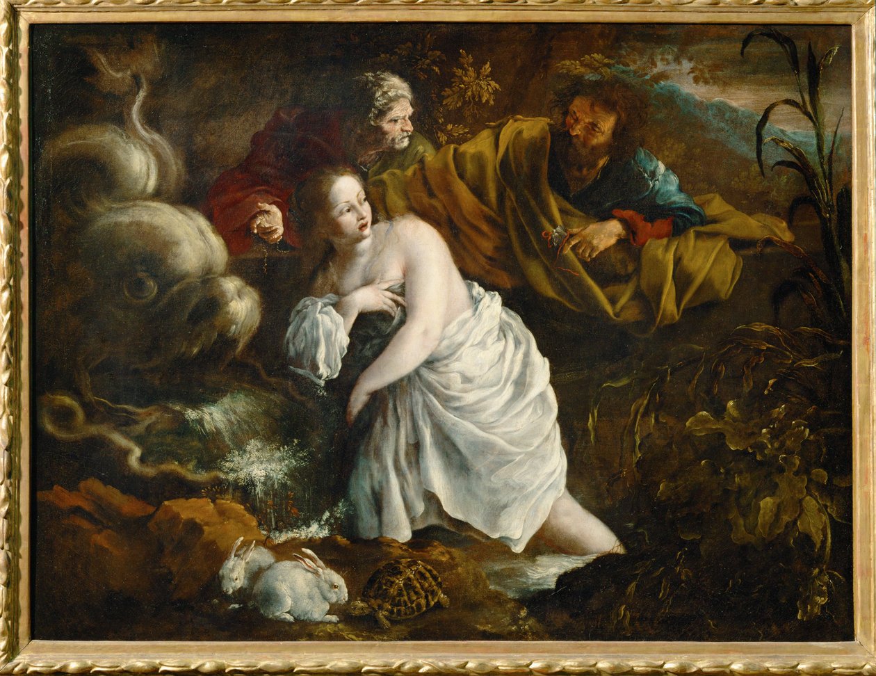 Susannah och de äldre... av Bartolomeo Guidobono