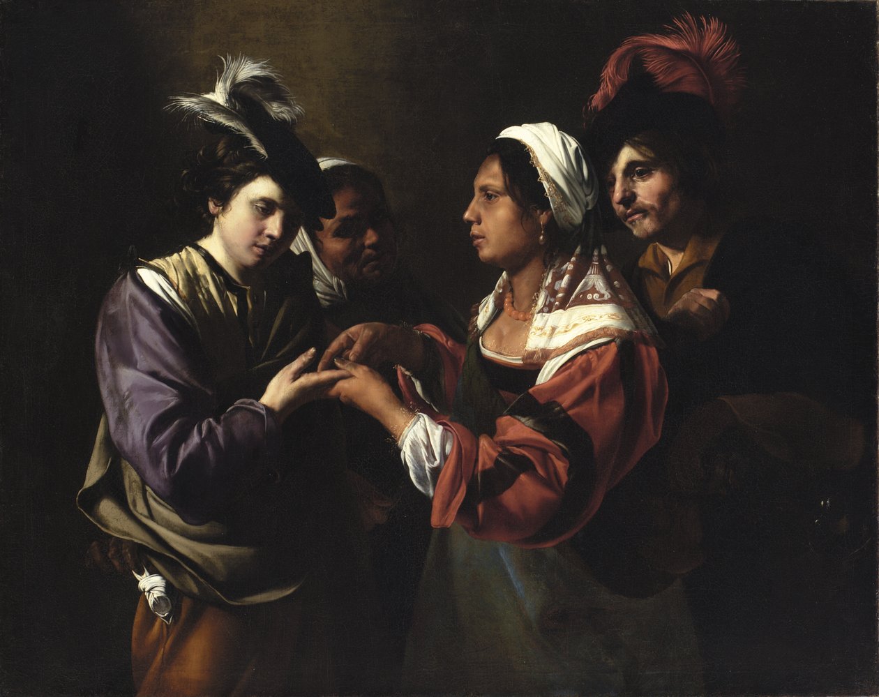 Spåmannen, c.161617 av Bartolomeo Manfredi