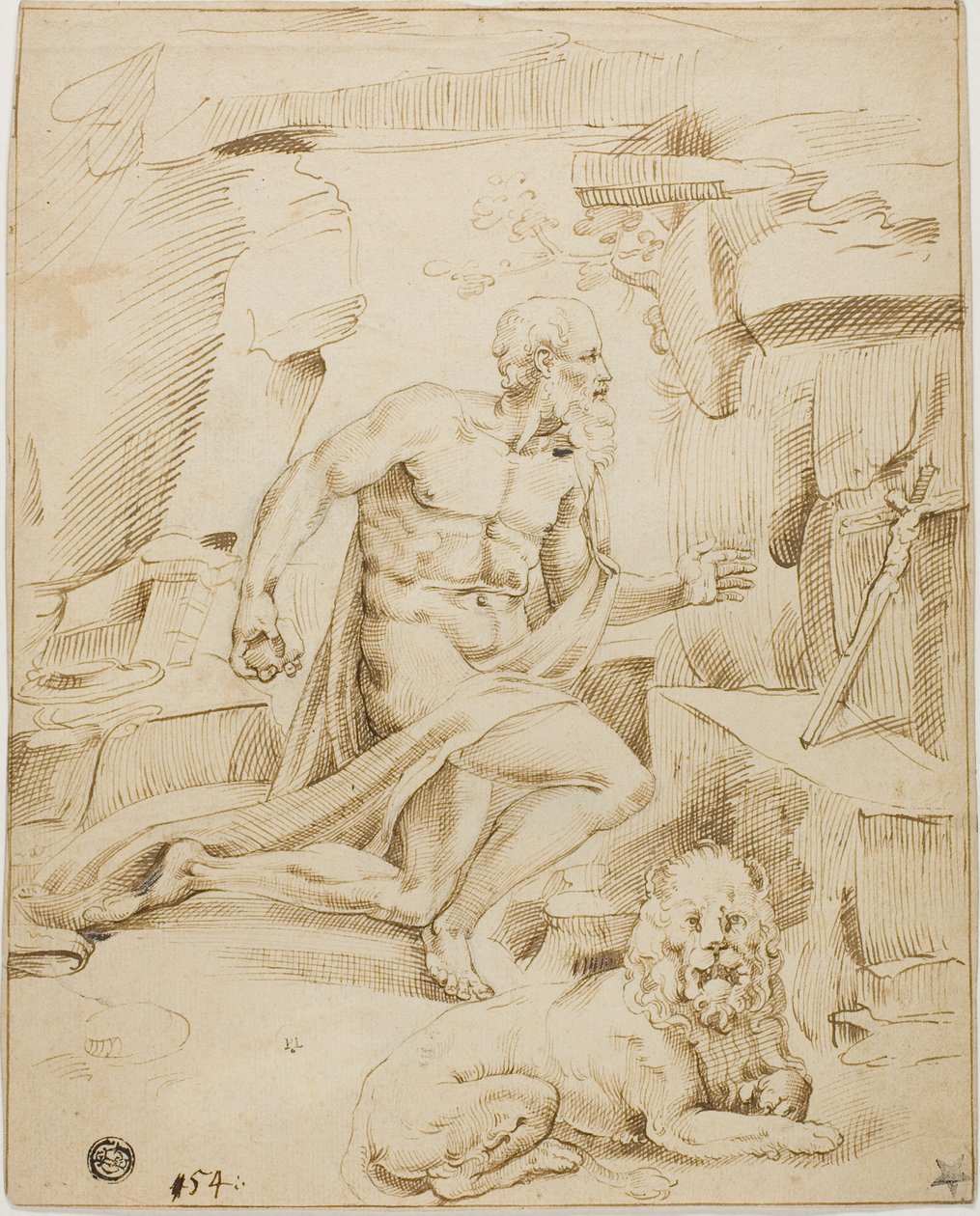 Sankt Jerome av Bartolomeo Passarotti