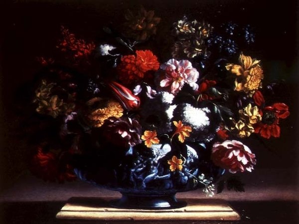 Stilleben av blommor i en urna av Bartolomeo Perez