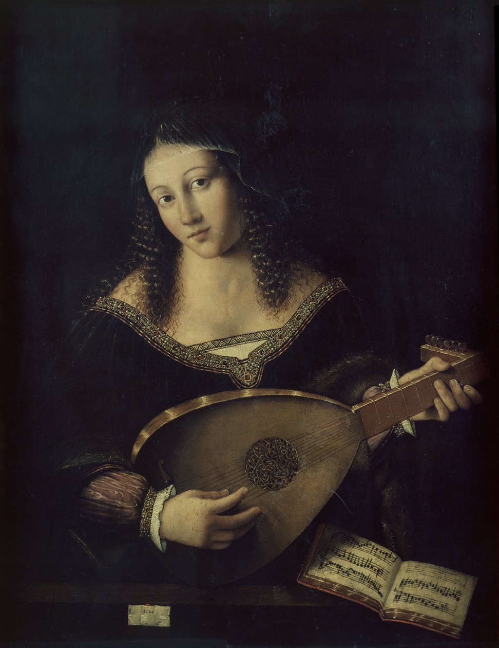 Lutspelare av Bartolomeo Veneto