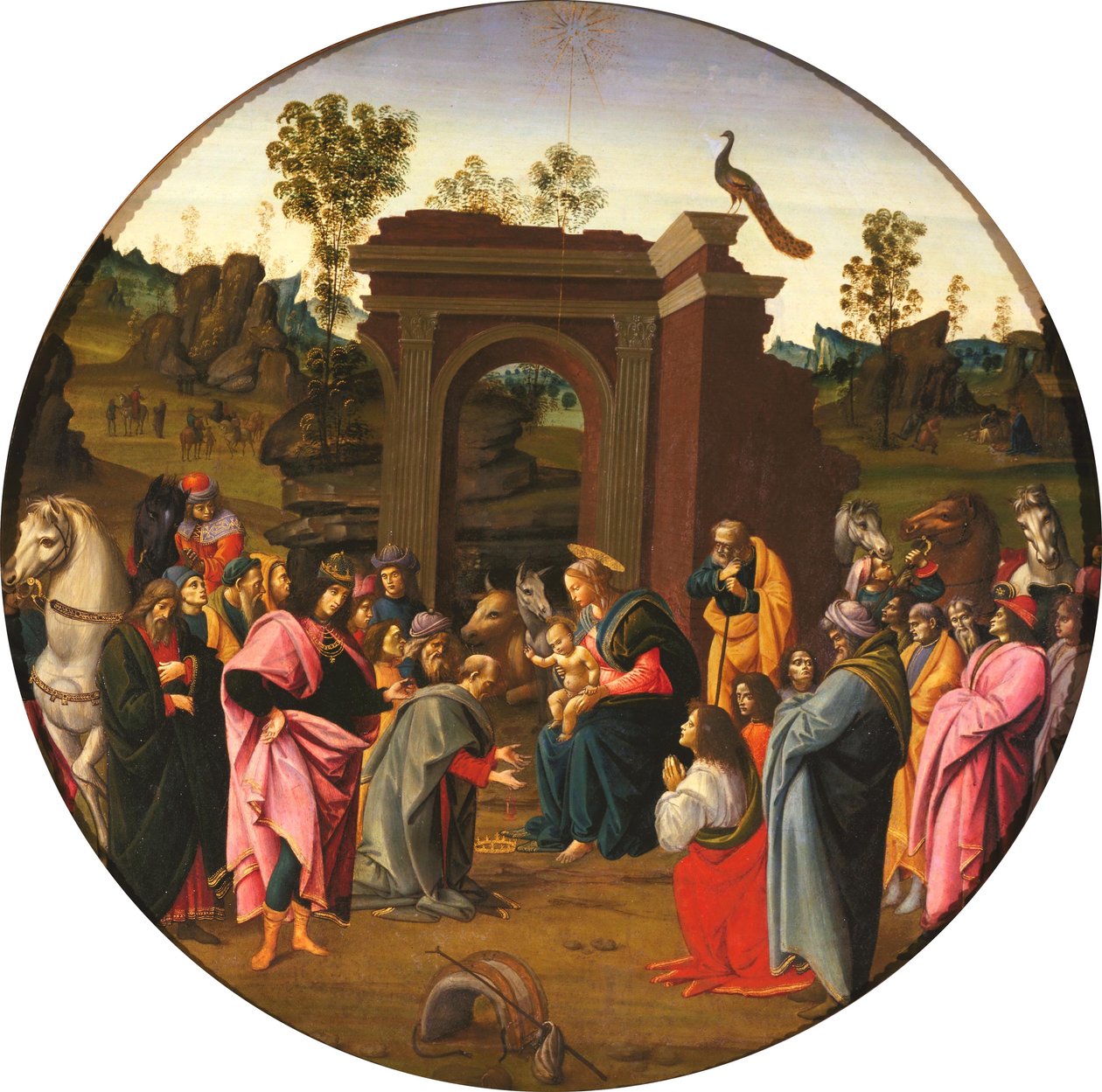 Tillbedjan av Magi av Bartolomeo di Giovanni