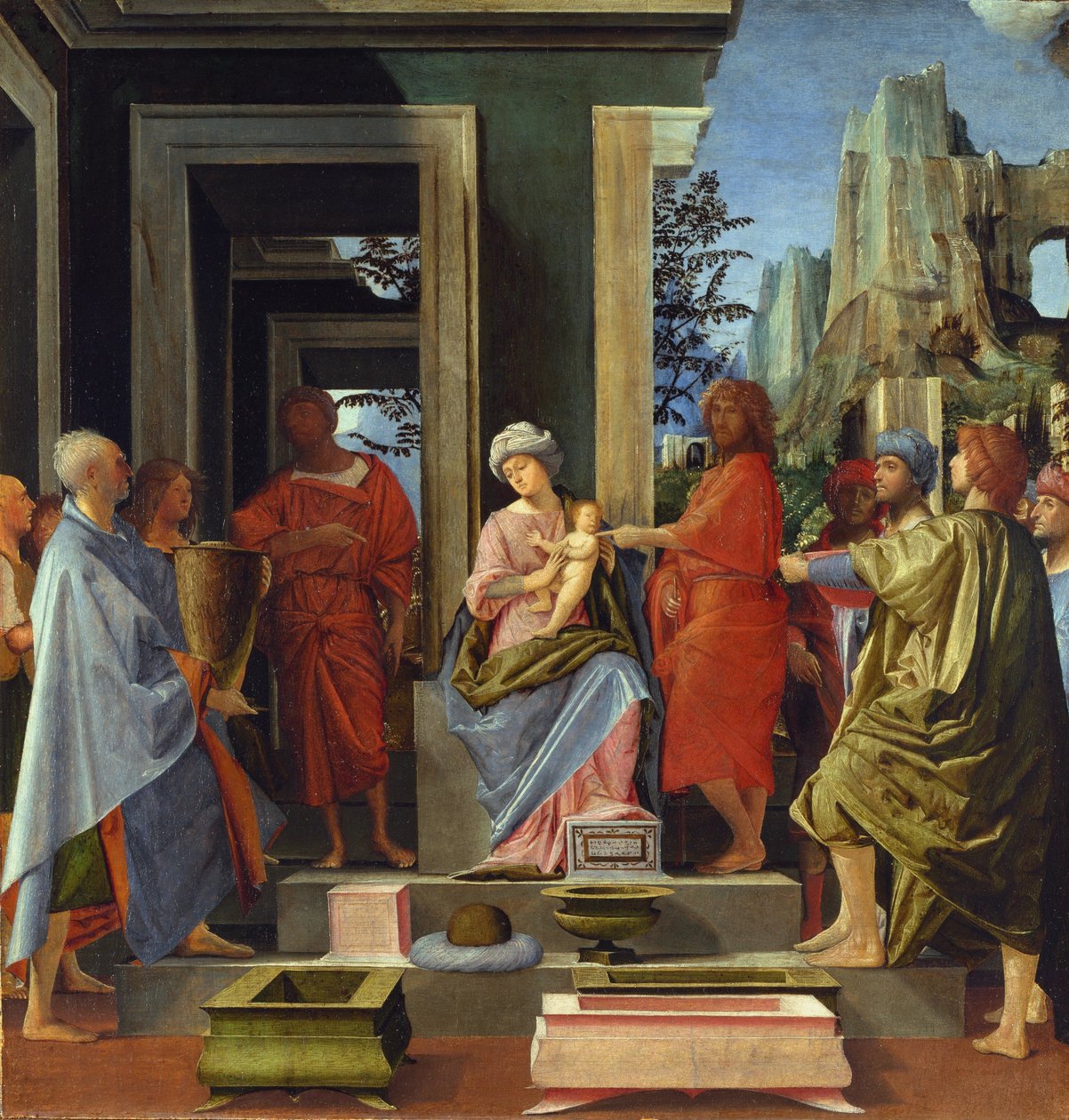 The Adoration of the Kings, c.1500 av Bartolommeo Suardi Bramantino