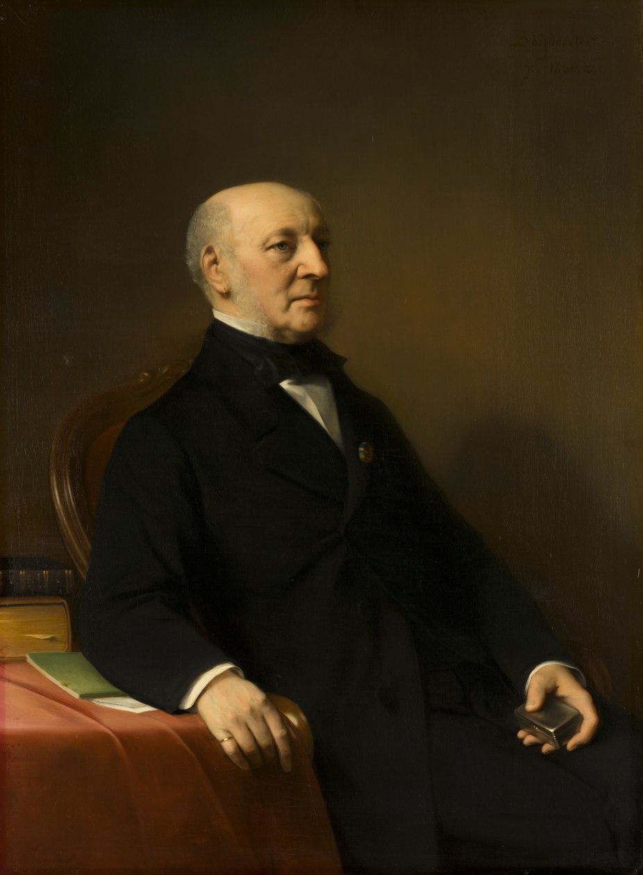 Portret van Jean Zacharia Mazel (1792-1884) av Bastiaan de Poorter