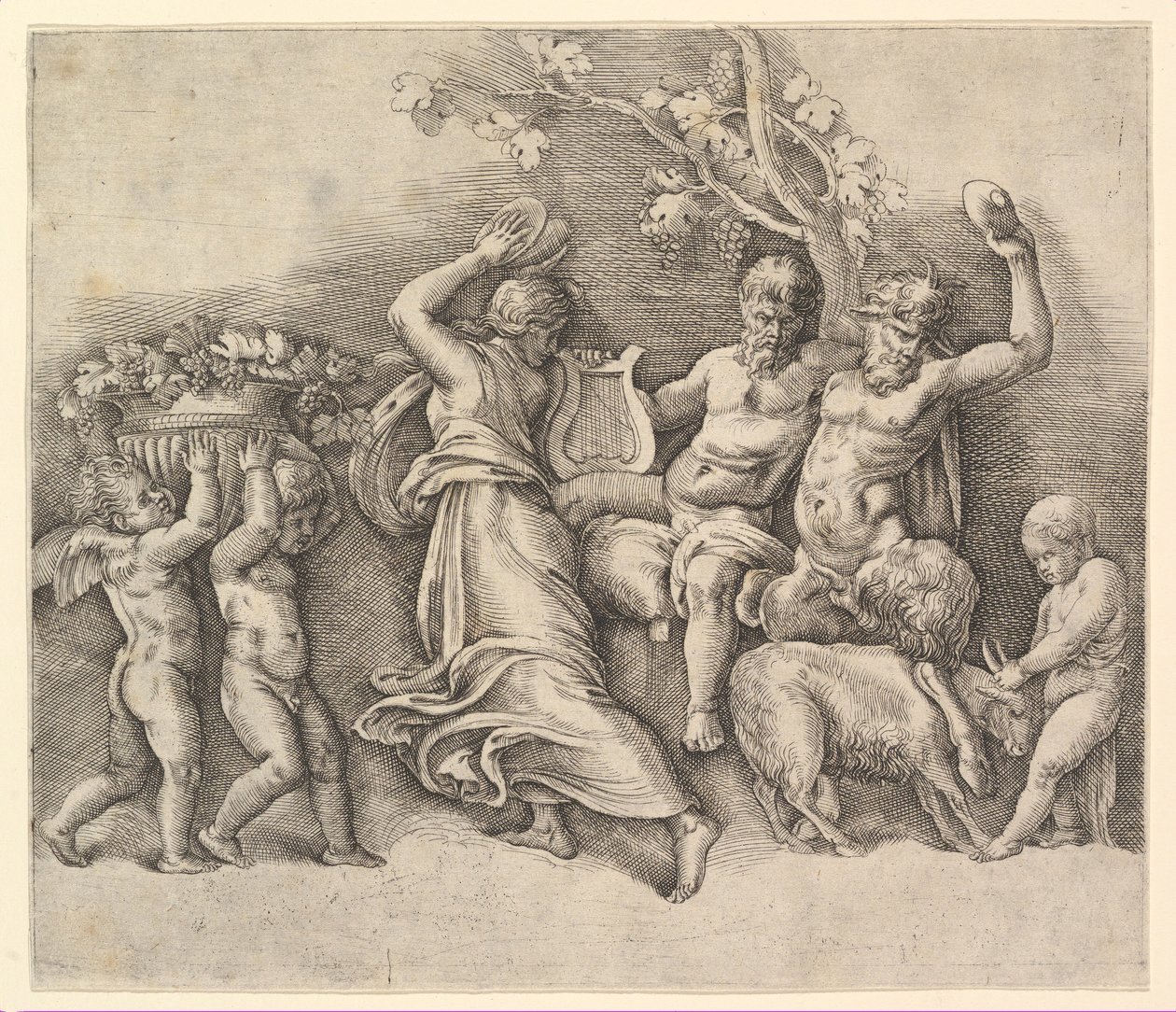 A Bachnal, 1530-61. av Battista Franco Veneziano