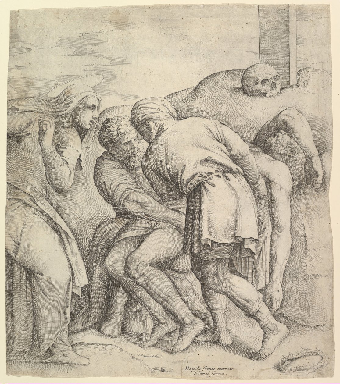 Gravläggningen. av Battista Franco Veneziano