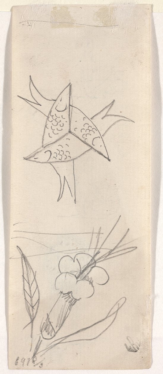 Skissblad [verso] av Beatrice Godwin Whistler