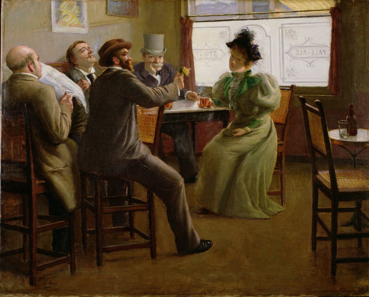 Barinteriör, c.1880 av Belgian School