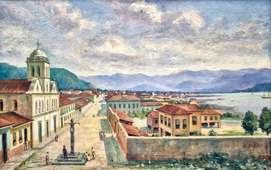  Igreja do Carmo e Pelourinhon av Benedito Calixto