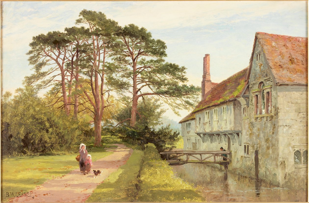 Igtham Moat, Kent, omkring 1868 av Benjamin Williams Leader