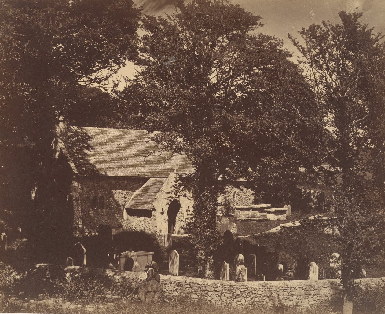 Bonchurch, 1850-talet. av Benjamin Brecknell Turner