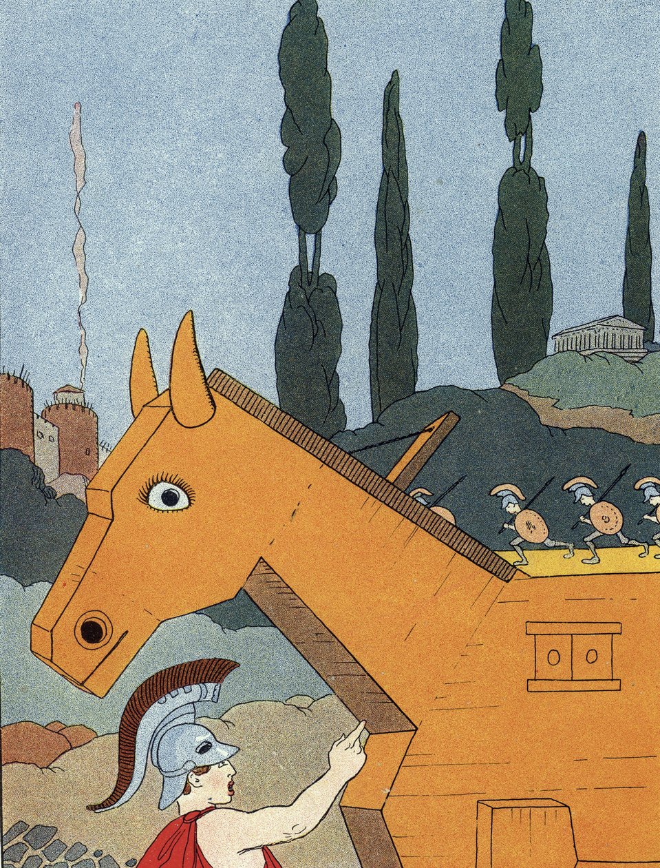Den trojanska hästen av Benjamin Rabier