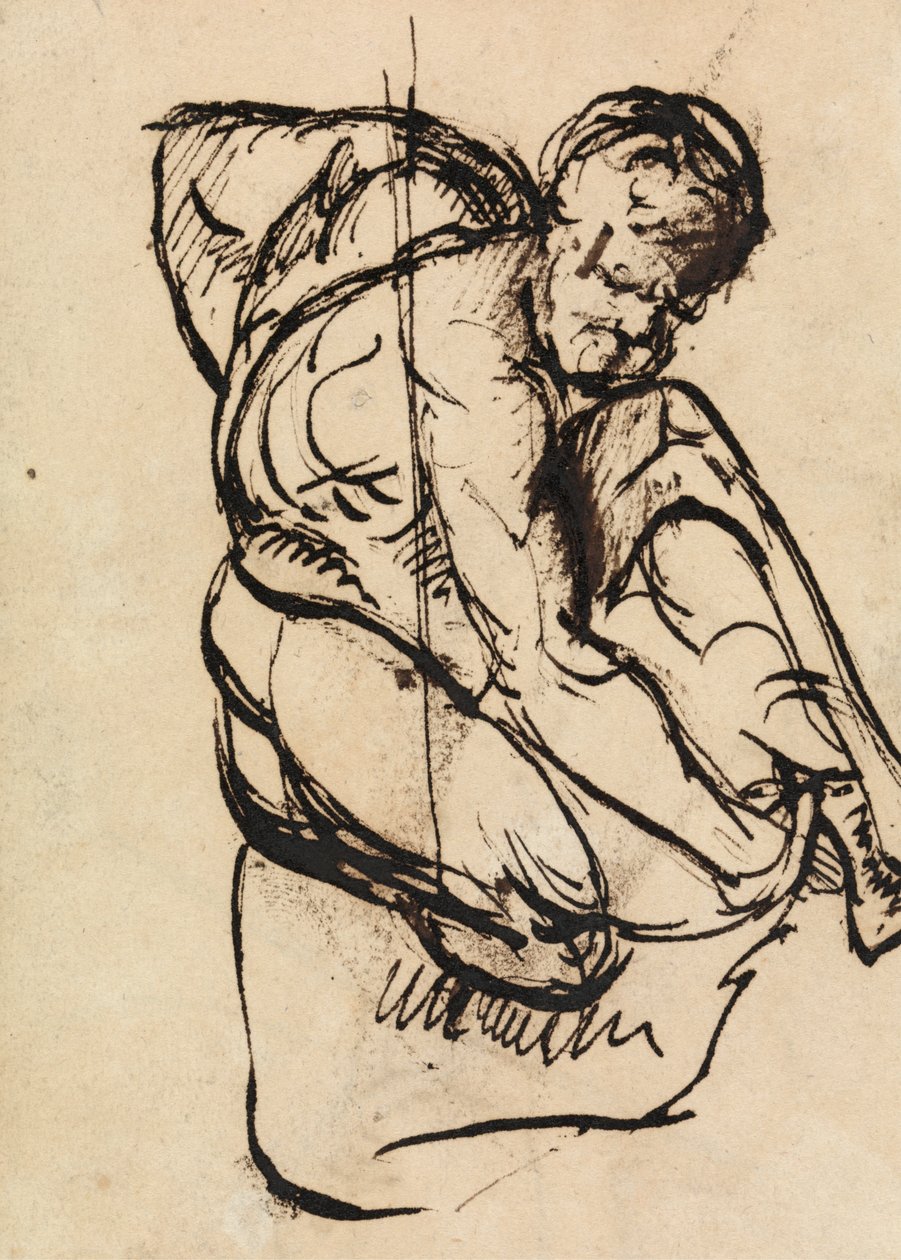 Figurstudie av en naken man av Benjamin Robert Haydon