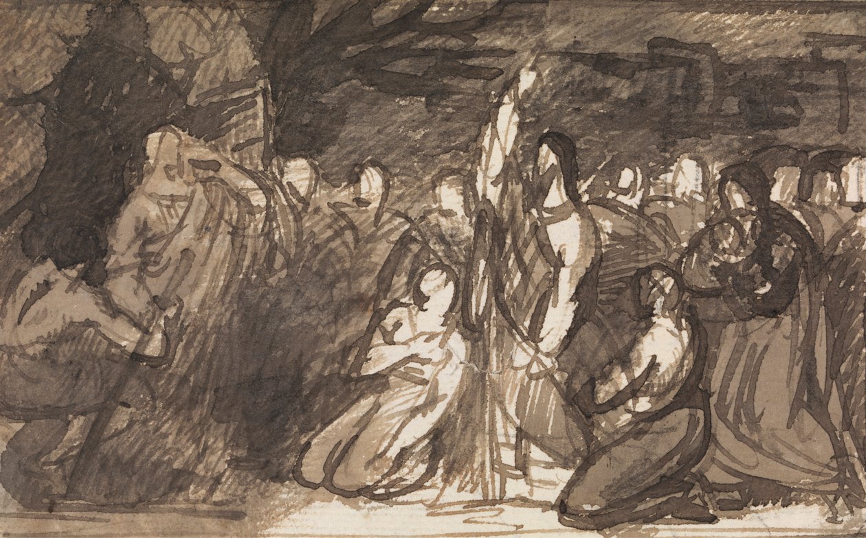 Studie av Kristus som uppväcker Lasarus av Benjamin Robert Haydon