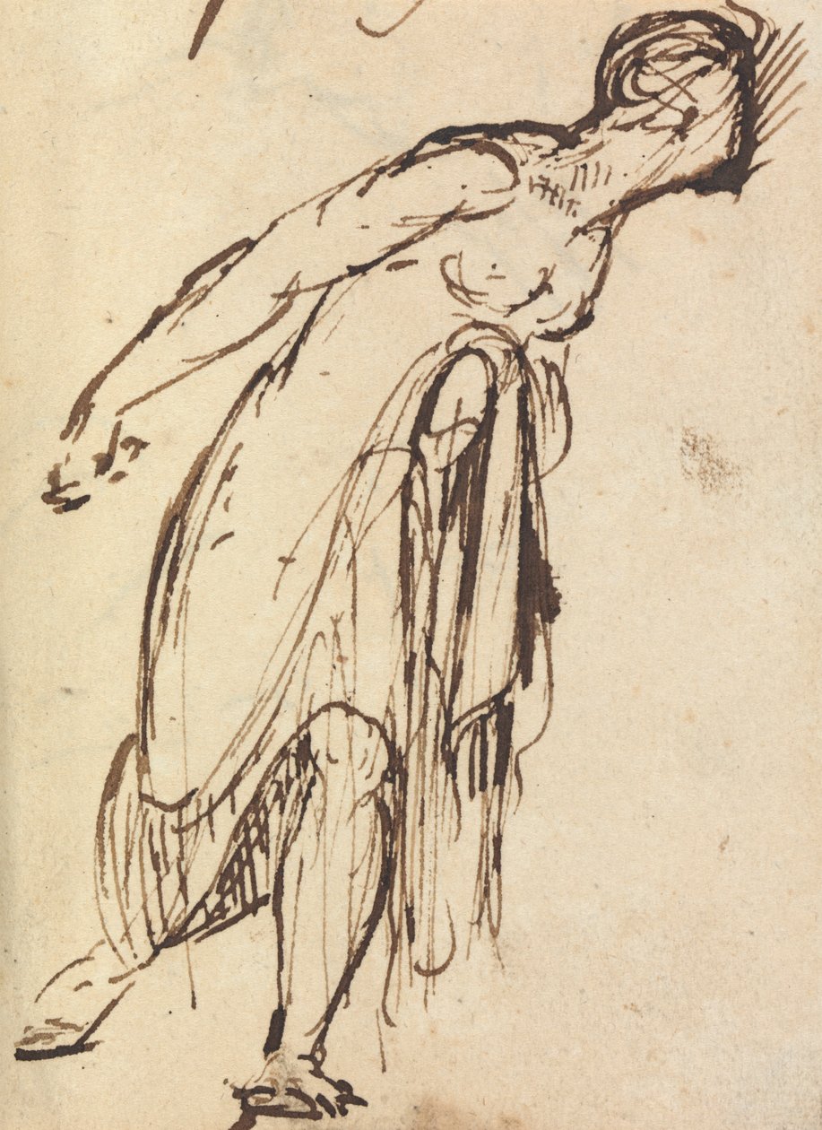 Studie av en lutande figur av Benjamin Robert Haydon