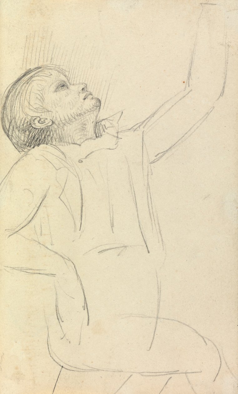 Studie av en sittande man av Benjamin Robert Haydon