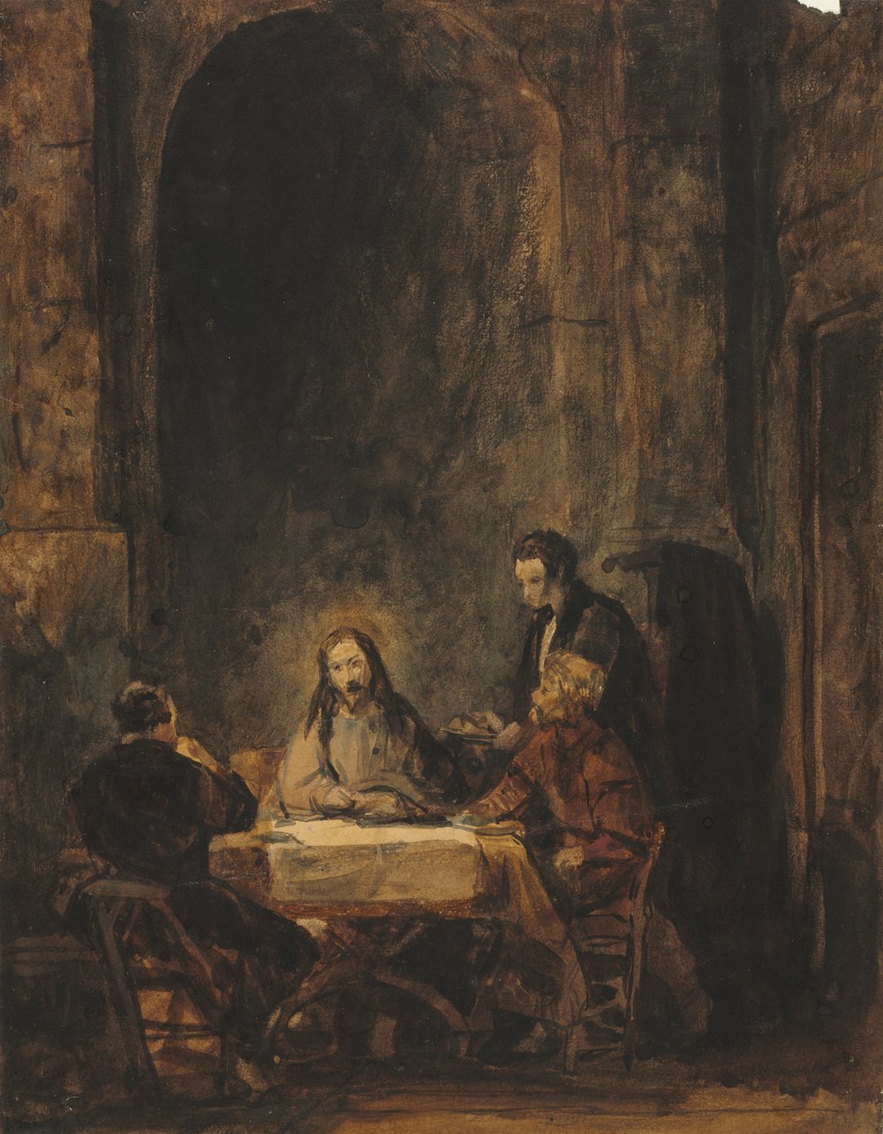 Kristus i Emmaus. av Benjamin West